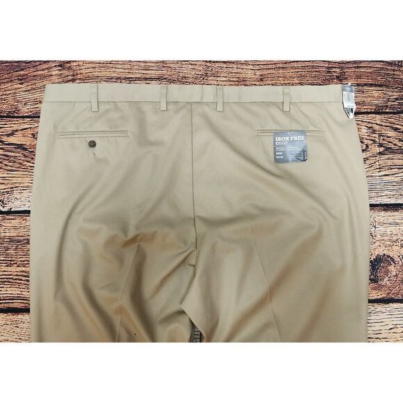 Dockers New Big & Tall Pants Mens Size 52x30 Khaki Chino Classic Pleated Slacks - Picture 7 of 9